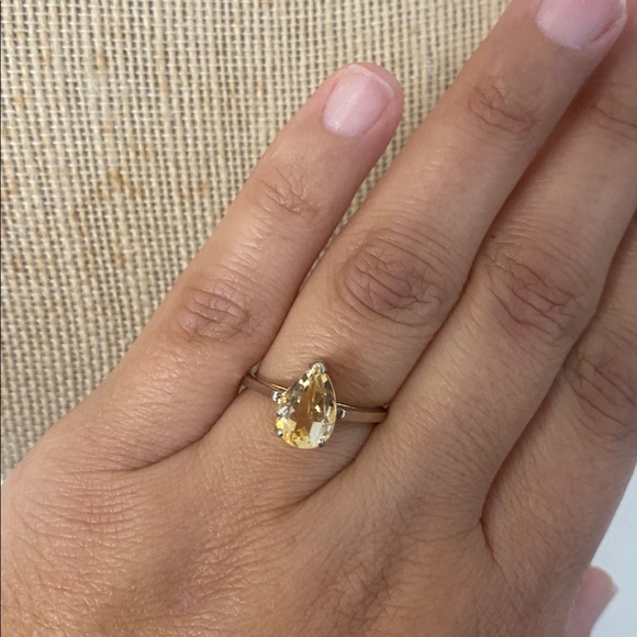Sterling Silver Ring with Natural Citrine – Size 7 - Picture 13 of 13